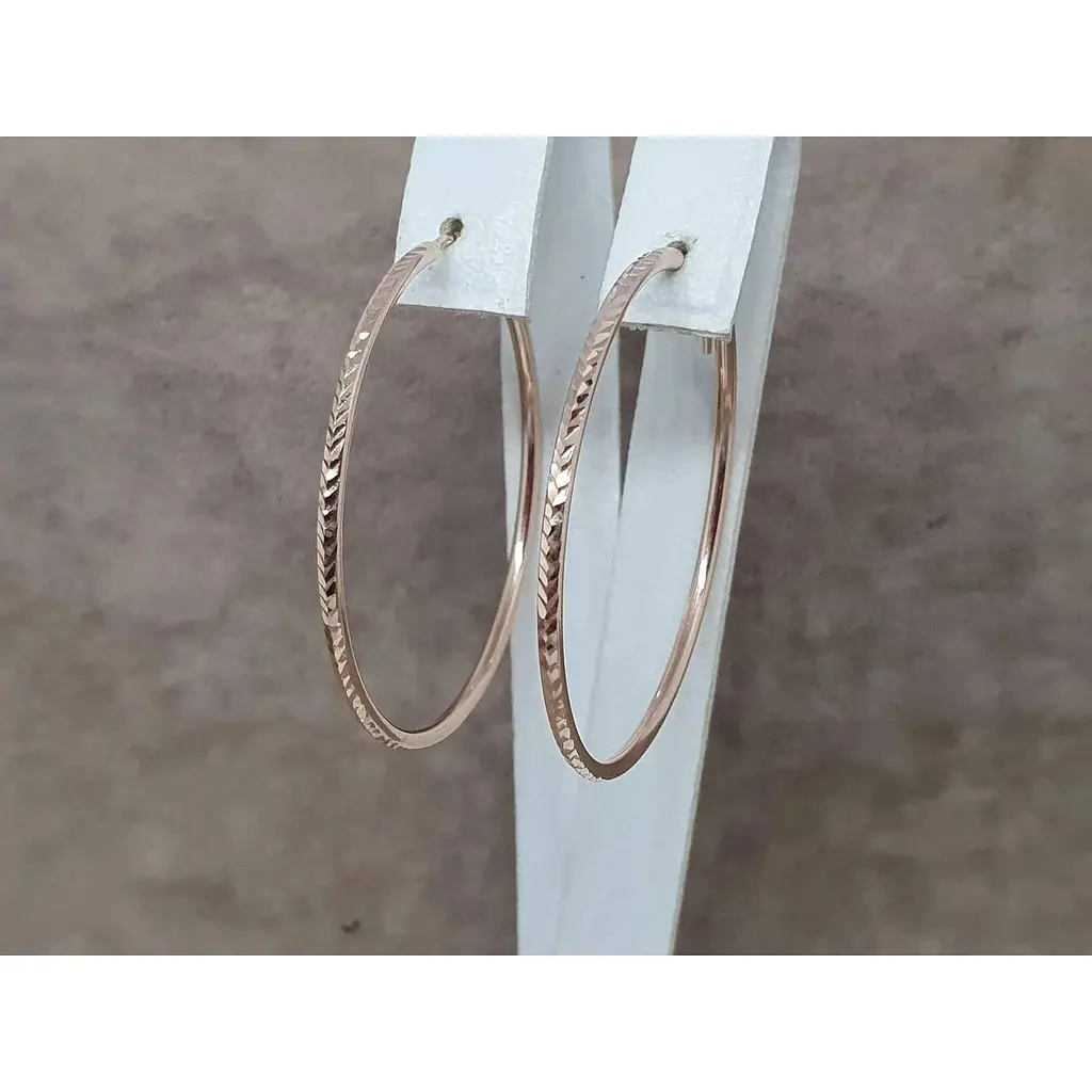 Золоті сережки-кільця Tango. 460042 - фото 4