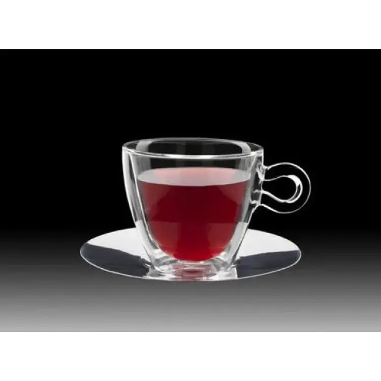 Чашка с блюдцем Luigi Bormioli Linea Thermic Glass набор 2 шт. (10086/01) - фото 6