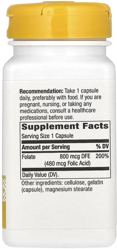 Фолат Nature's Way Folate, 100 капсул для росту та відновлення тканин - фото 2