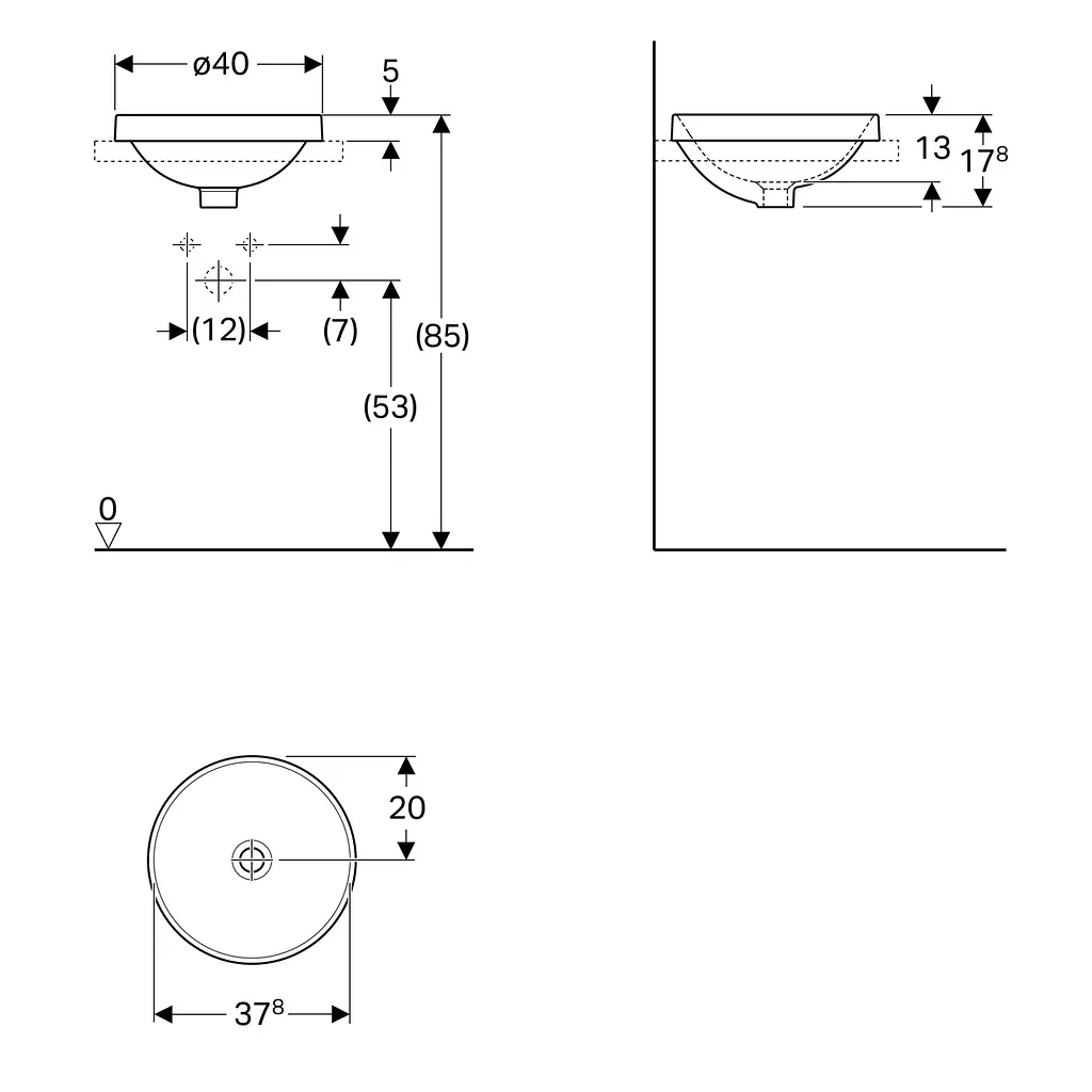 Раковина Geberit VariForm 40 500.703.01.2, Білий - фото 3