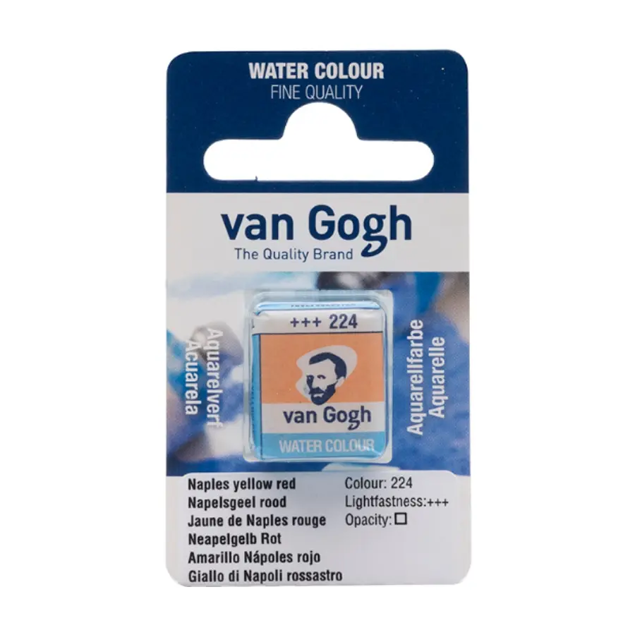 Фарба акварельна Van Gogh (224) Неополітанський жовто-червоний кювета Royal Talens (8712079418991)