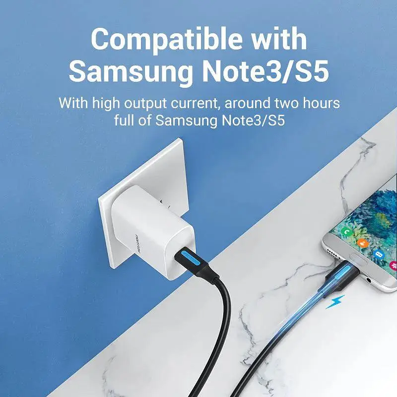 Кабель Vention USB 3.0 C Male to Micro-B Male 2A Cable 0.5M Black (CQABD) - фото 5