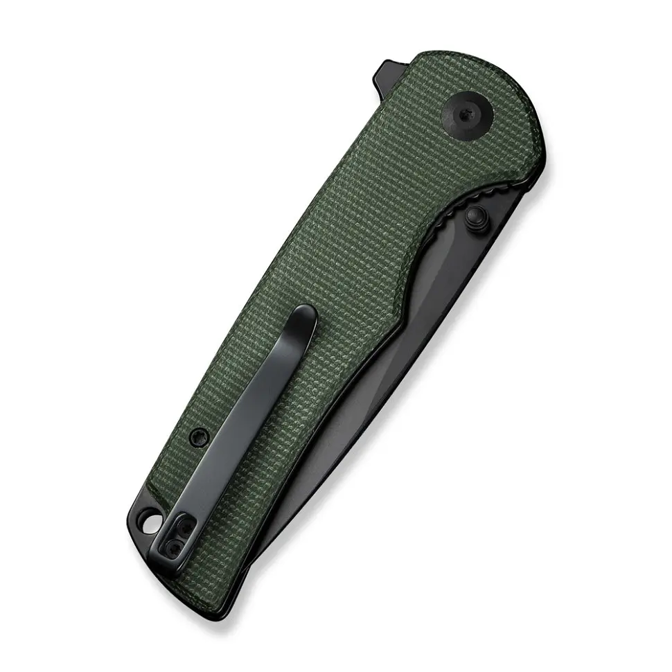 Ніж складаний Sencut Praktisk S24019-3 зелений Micarta, чорне лезо - фото 6