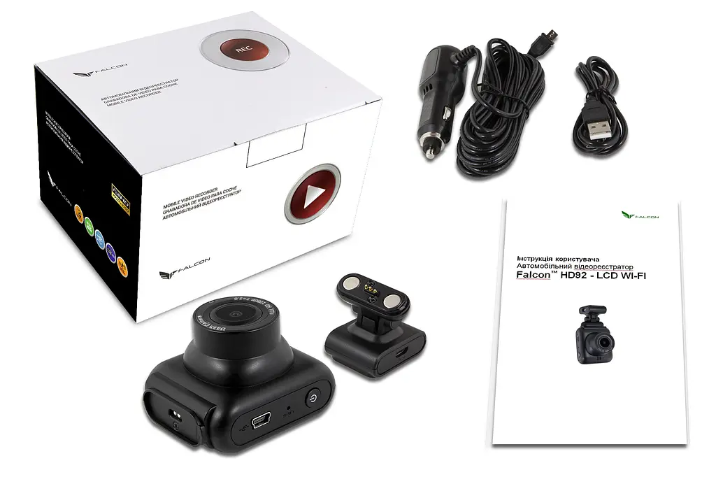 Відеореєстратор Falcon DVR HD92-LCD Wi-fi - фото 6