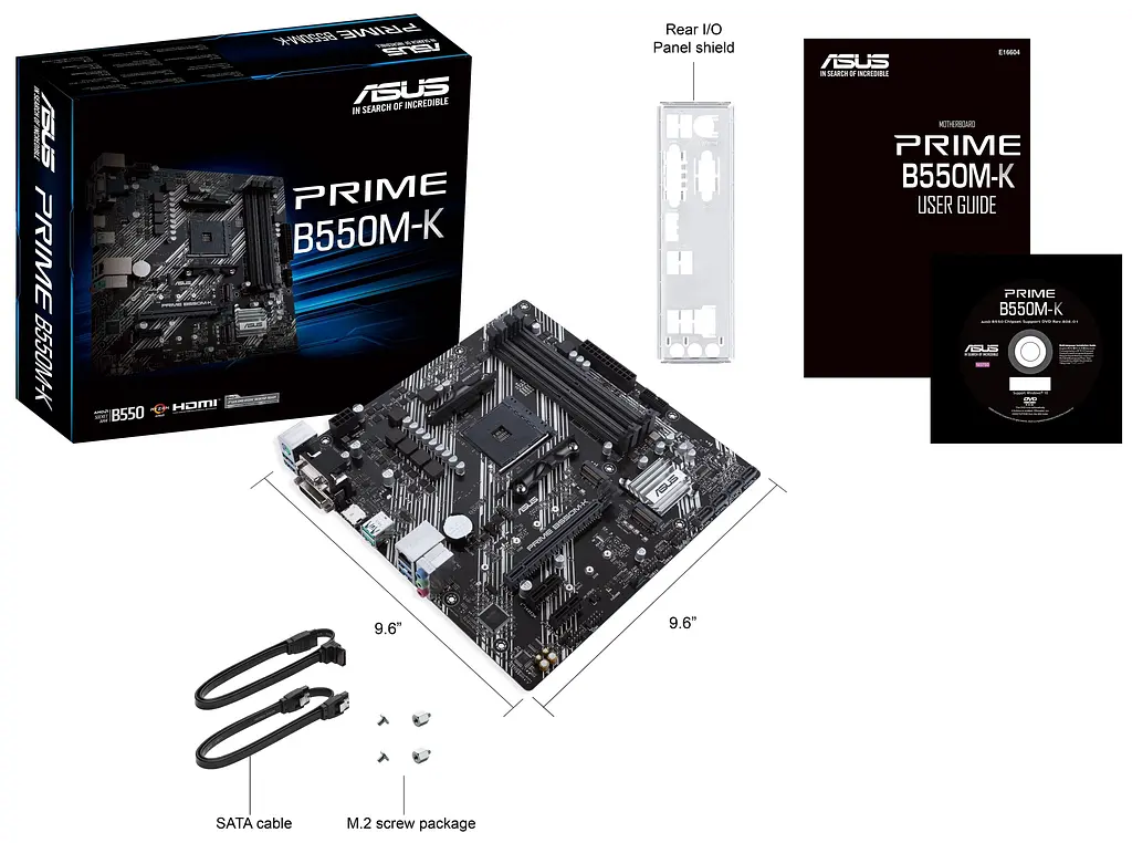 Материнская плата PRIME B550M-K sAM4 B550 4xDDR4 M.2 HDMI DVI D-Sub mATX Asus teh0018941 - фото 3