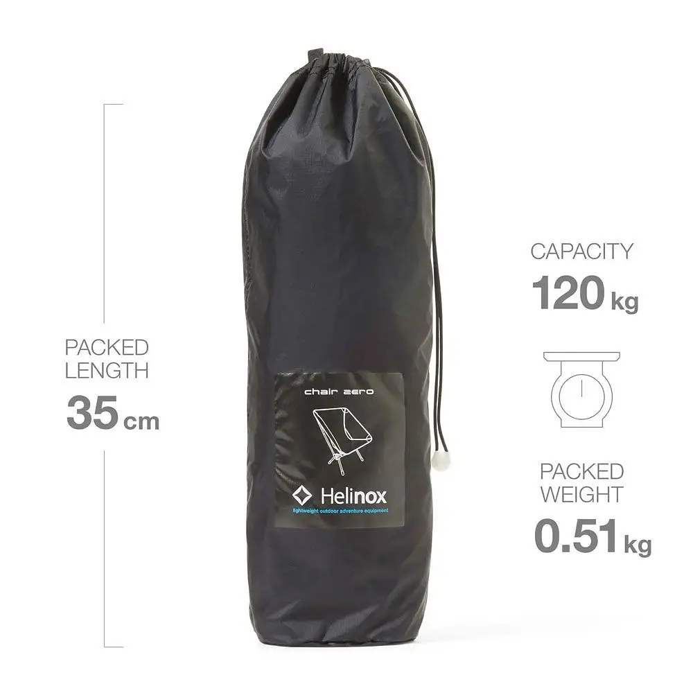 Кресло Helinox Chair Zero Black/O.Blue (1053-10551R1) - фото 7