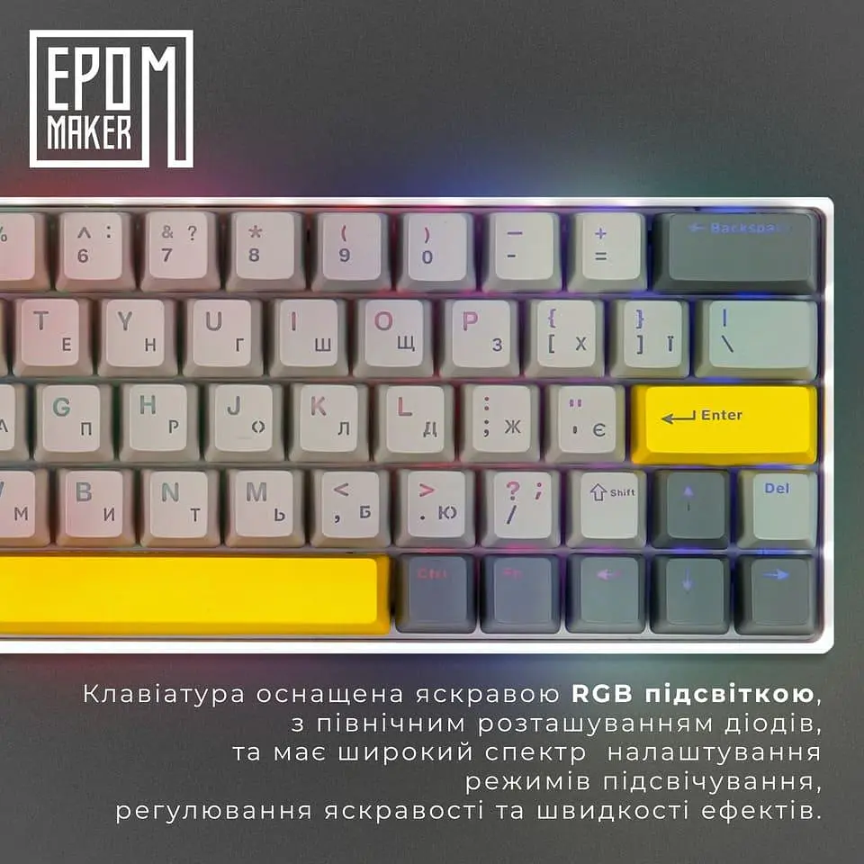 Клавіатура Epomaker EP64 Mulan White (EP64-W-M) - фото 13