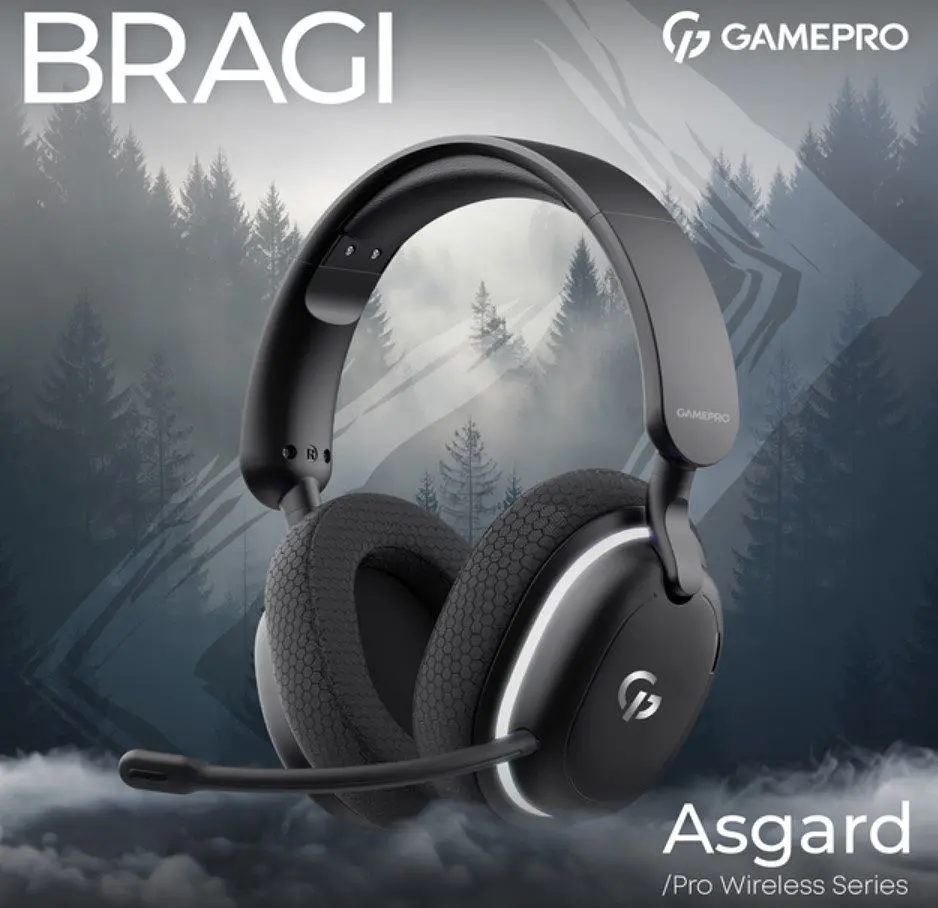 Игровые беспроводные наушники GamePro HSW-250 7.1 Bragi Asgard RGB Tri-Mod Black - фото 5