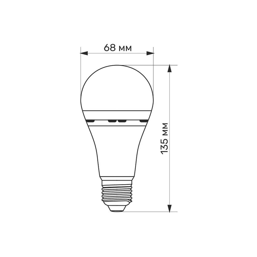 Лампочка TITANUM LED акумуляторна A68 10W E27 4000K 220V (TL-EMA68-10274) - фото 3