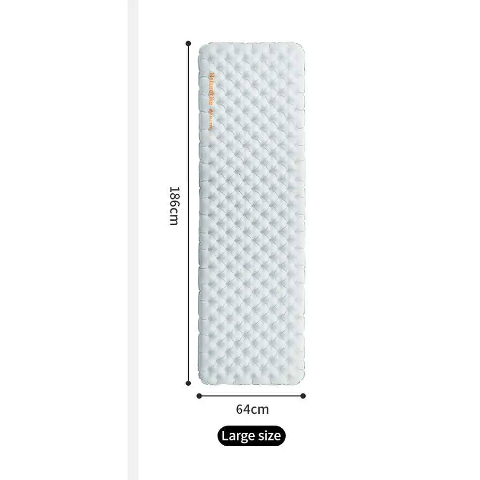 Матрас надувной Naturehike UL (CNK2450WS012) 8см - одноместный - 186х64 - серый - фото 2