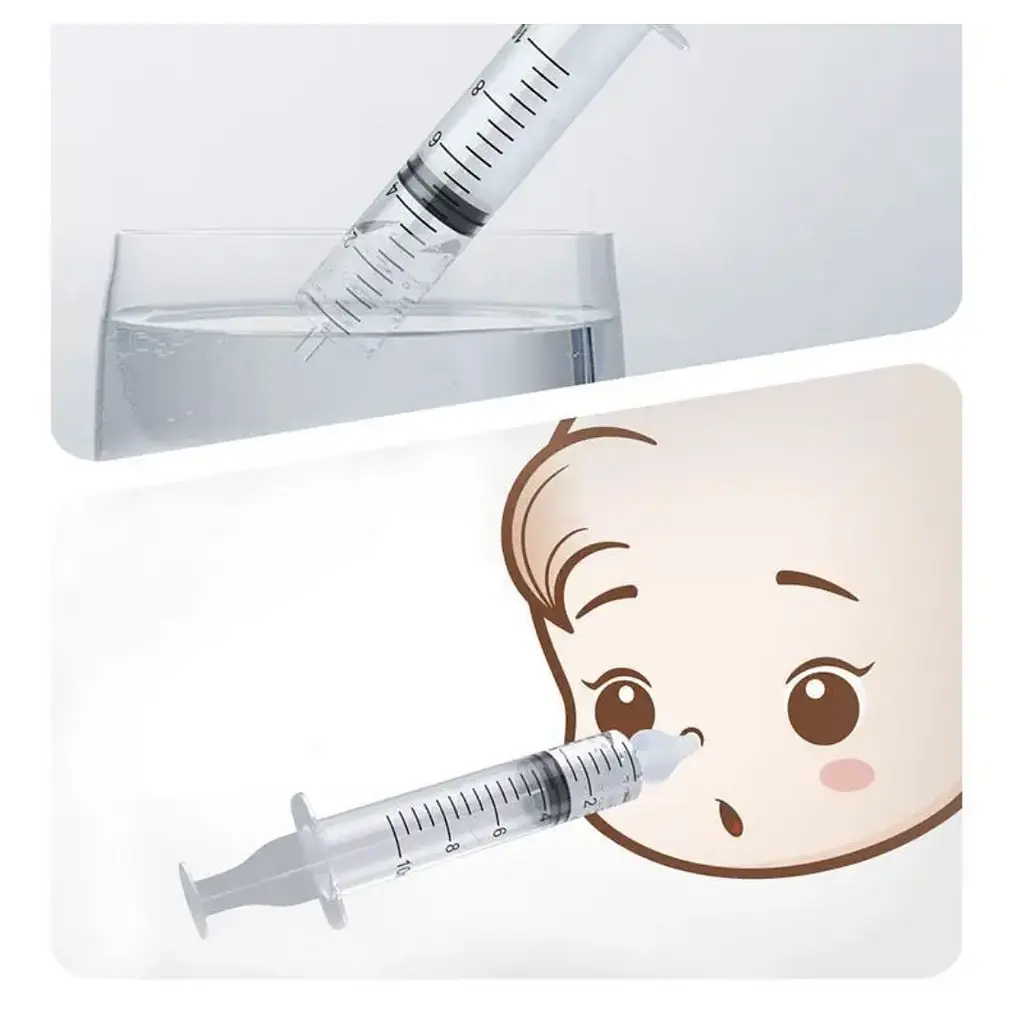 Аспиратор назальный прозрачный безопасный - очищение и промывка детского носа - набор из 2 шт. - фото 3