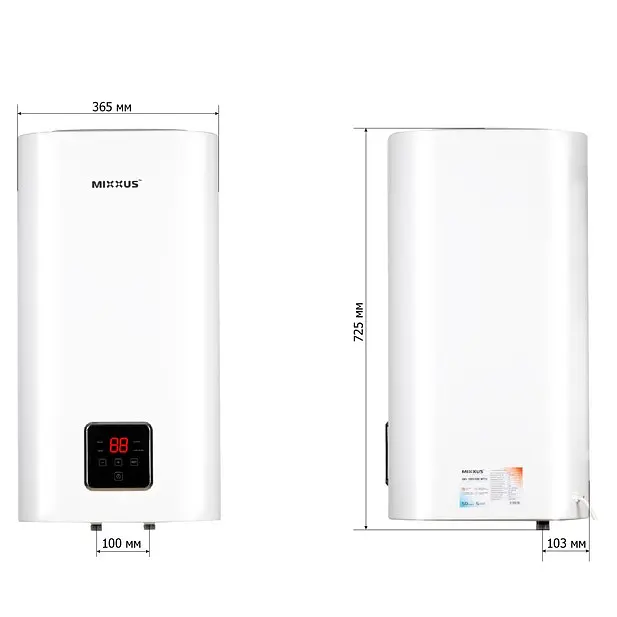 Водонагрівач "Квадрат" Mixxus EWH-13050 Cube WET (V) накопичувальний 50 л мокрий тен 2,0 kW WH0611 - фото 2