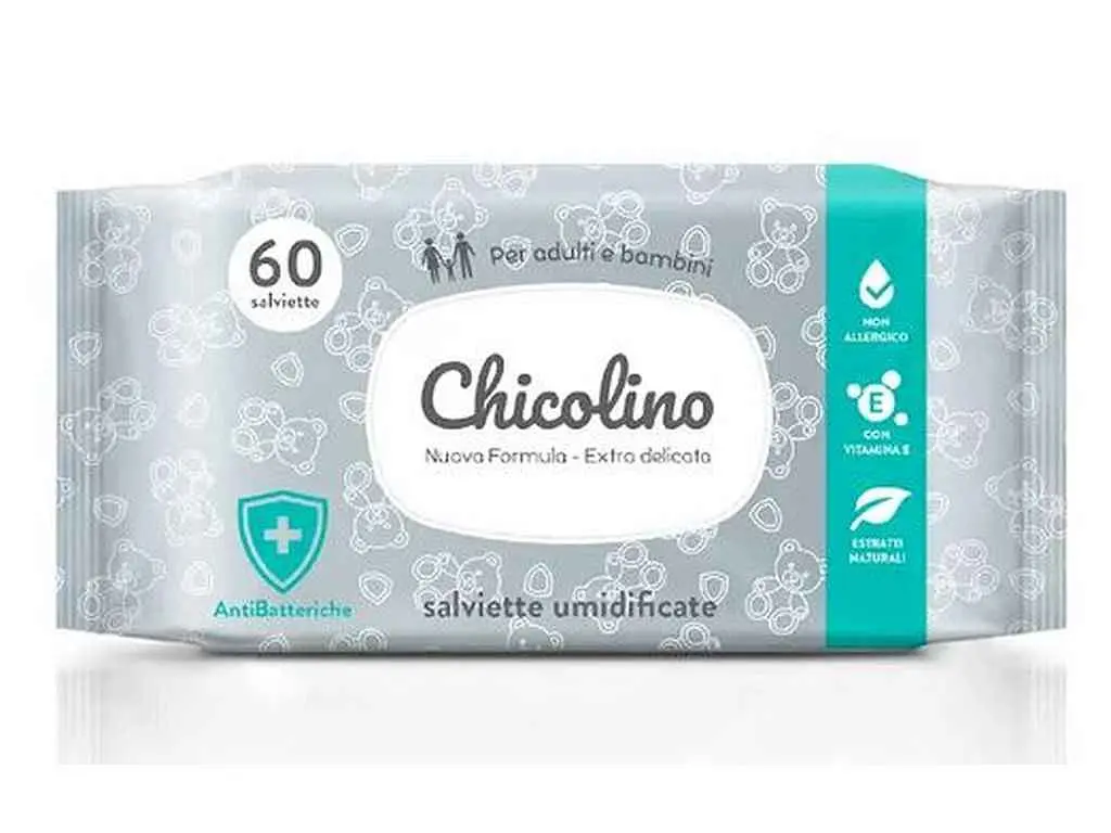 Вологі серветки CHICOLINO антибактеріальна 60шт
