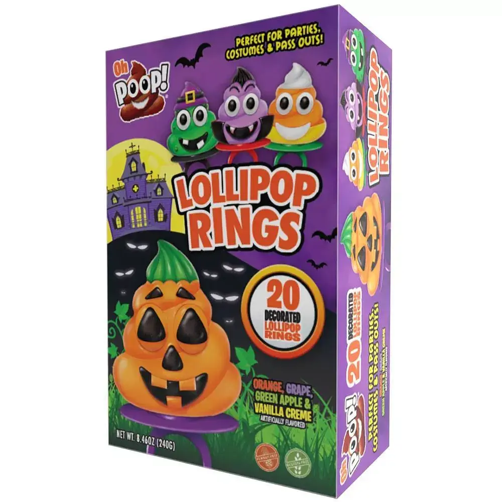 Кільце-льодяник Halloween Lollipop Rings 192g - 20 шт. - фото 2