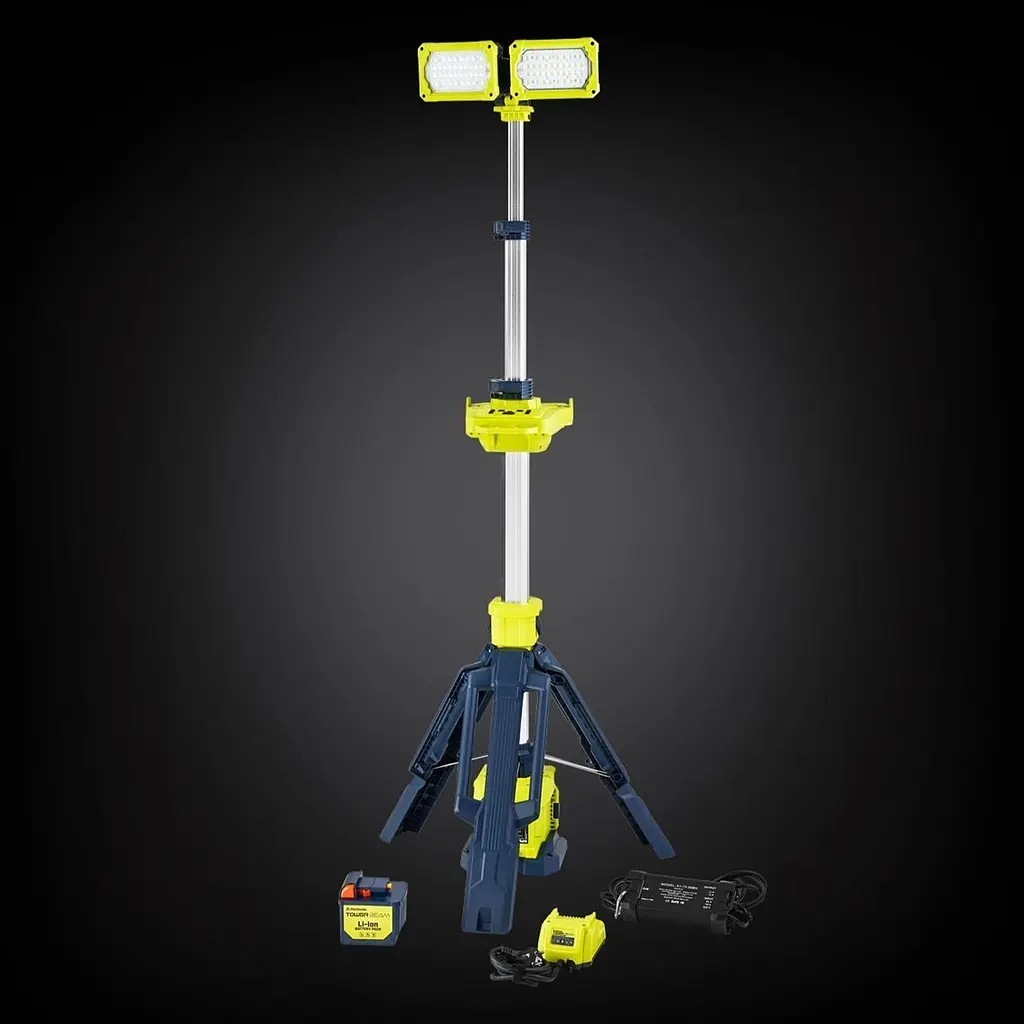 Прожектор професійний Mactronic Tower Beam PFL0300 12000 лм Powerbank IP66 Жовтий - фото 4