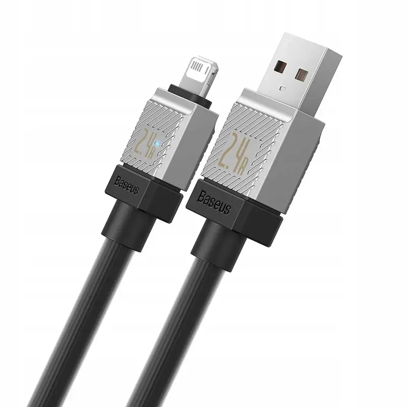 Кабель Baseus CoolPlay Series Fast Charging Cable USB to Lightning 2.4A 2m CAKW000501 Black - фото 2