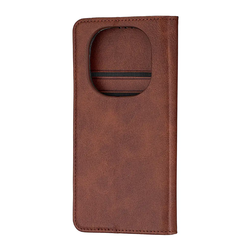 Чохол-книжка Premium Xiaomi Redmi Note 14 Pro 4G Dark Brown - фото 3