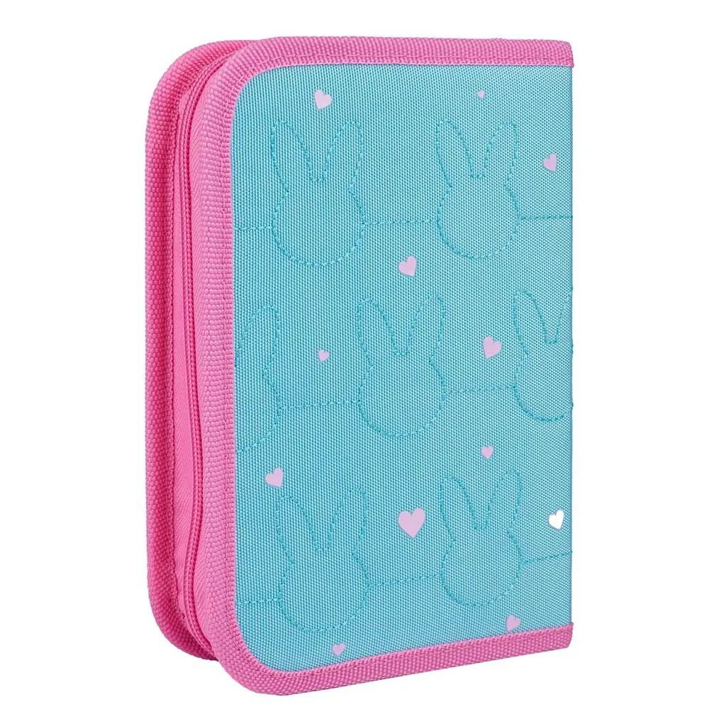 Шкільний пенал твердий одинарний з двома клапанами Yes Funny Bunny HP-04 - фото 2