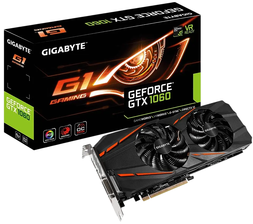 Видеокарта GeForce GTX 1060 6GB Gigabyte G1 Gaming rev.2.0 (GV-N1060G1 GAMING-6GD) Б/У - фото 3