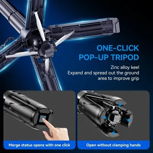 Мульти-Монопод XO SS22 4-in-1 Magnetic Multi-function Mini BT Selfie Stick/Photo Booster Чорний - фото 6