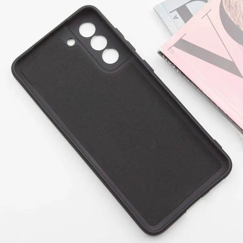 Чохол TPU Getman Liquid Silk Full Camera для Samsung Galaxy S21 FE Чорний / Black - фото 3