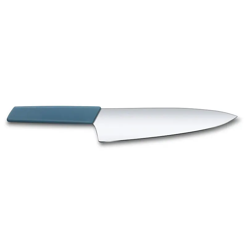 Кухонний ніж Victorinox Swiss Modern Carving лезо 20см широк. з син. ручкою (блістер) - фото 4