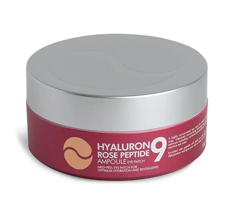 Гідрогелеві патчі з екстрактом троянди і пептидами Hyaluron Rose Peptide 9 Ampoule Eye Patch Medi-Peel 60 шт - фото 2