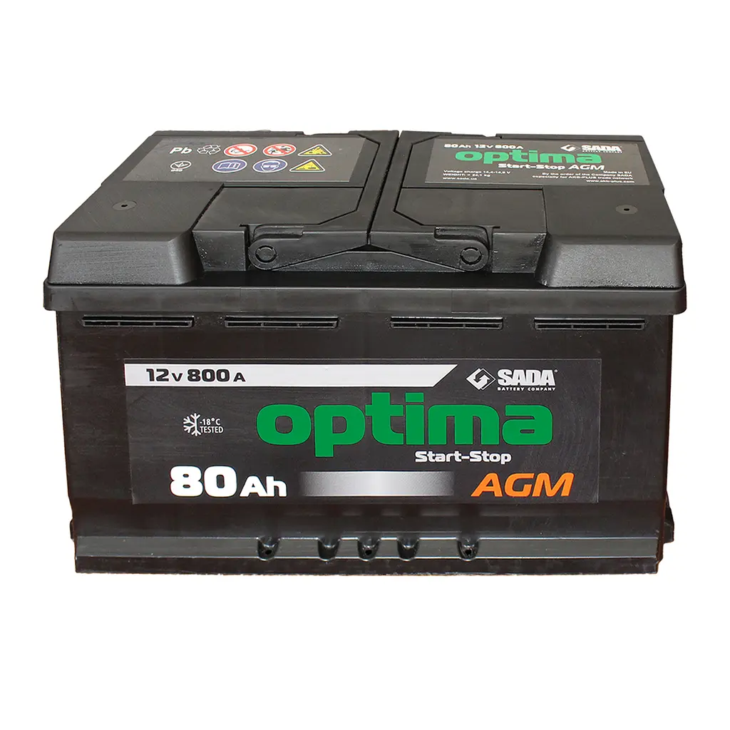 Автомобильный аккумулятор Optima AGM 6СТ-80 12В 80Ач 800А - фото 2