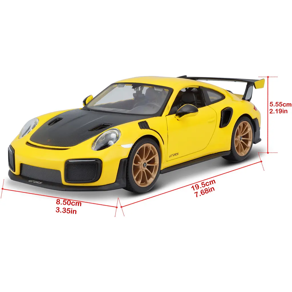 Игровая автомодель Maisto Porsche 911 GT2 RS 1:24 (31523 yellow) - фото 14
