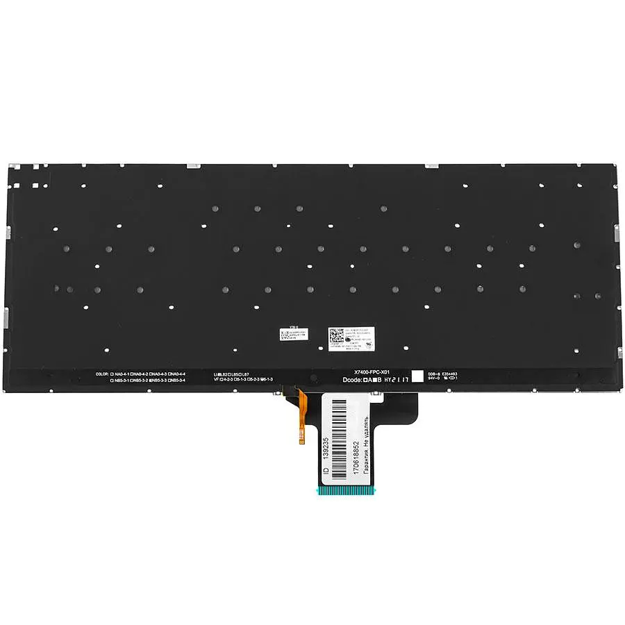 Клавіатура для ноутбука ASUS (X3400 X7400 series) rus чорний без кадру підсвічування клавіш (Червоний Esc) - фото 2