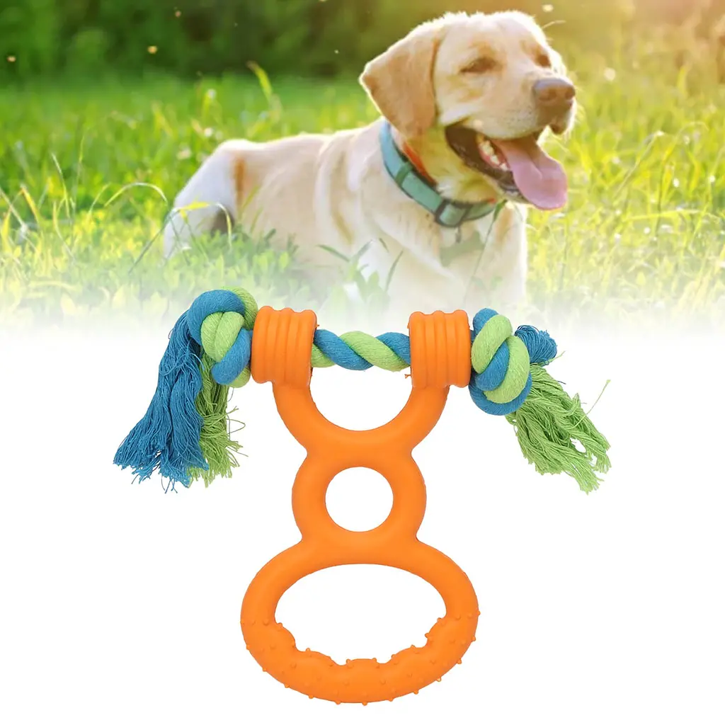 Іграшка-канат для собак Derby Dog Rope Toy with TPR Tug Handle - фото 4