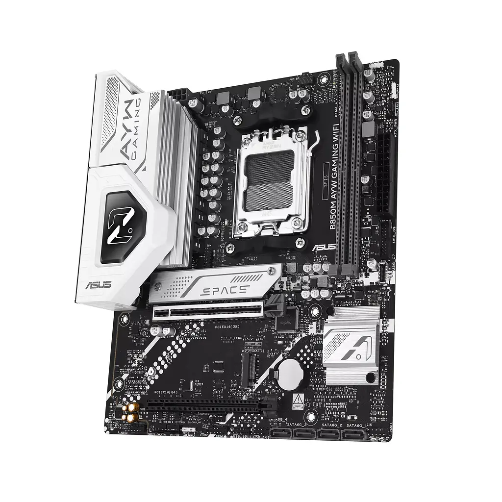 ASUS Материнська плата B850M AYW GAMING WIFI sAM5 B850 2xDDR5 M.2 HDMI Wi-Fi BT mATX - фото 4