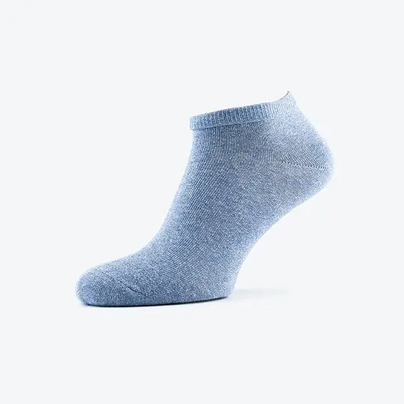 Шкарпетки короткі однотонні жіночі безшовні дихаючі якісні ORGANIC cotton носки JILL ANTONY Синій Джинс, 42-43 - фото 2