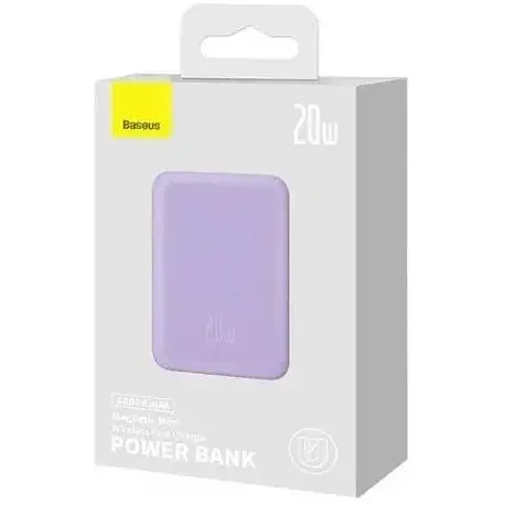 Портативний зарядний пристрій Baseus Magnetic Mini OS 20W 10000 mAh (PPCX110105) фіолетовий - фото 9