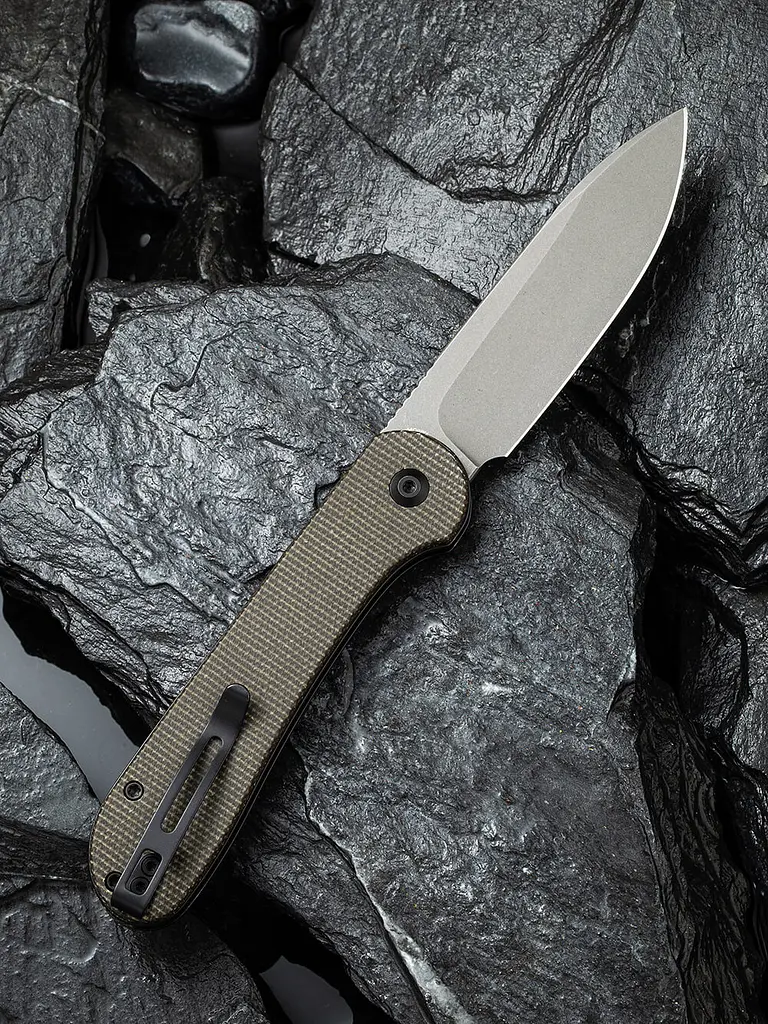 Ніж складаний туристичний Civivi Elementum Pocket, (8.9 см) 14C28N / Micarta сірий - фото 2