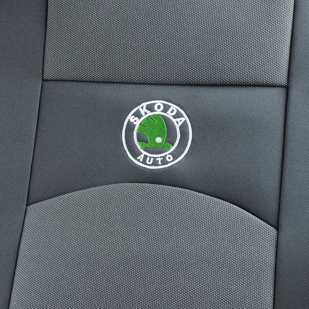 Чохли на сидіння модельні для Skoda Octavia Tour 1996-2010 з підлокітником Чорно - Сірі - фото 3