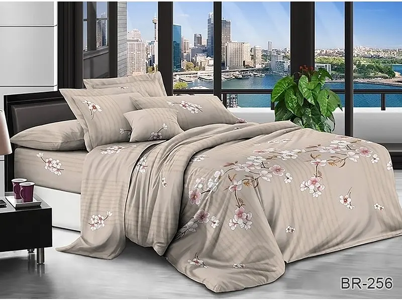 Комплект постільної білизни (BR-256) Євро TAG tekstil pbe0042911 - фото 2