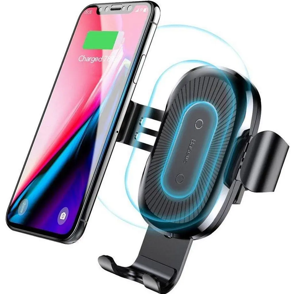 Автотримач із бездротовою зарядкою Baseus Wireless Charger Gravity Car Mount Black (WXYL-01) [85328] - фото 6