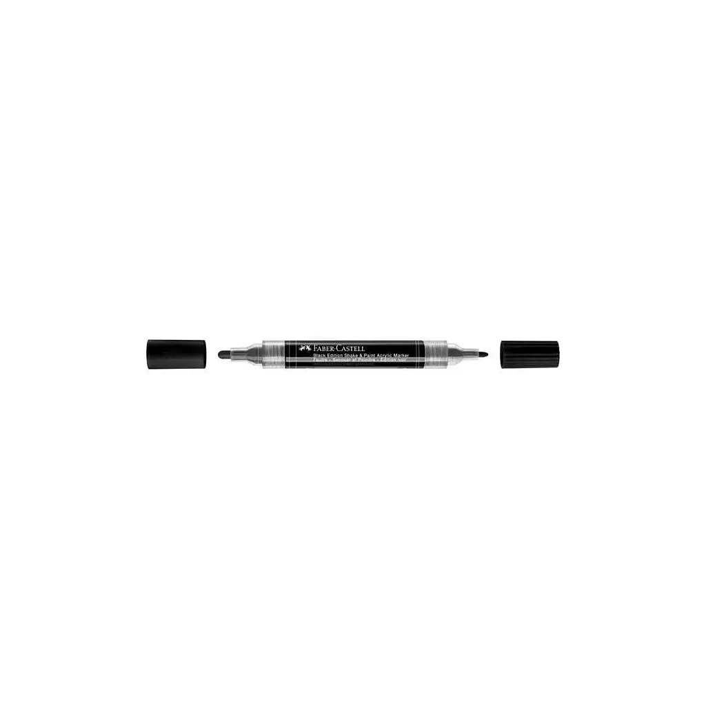 Набір маркерів Faber-Castell акриловий двобічний Black Edition Shake & Paint Acrylic Marker, колір чорний (33107) - фото 3