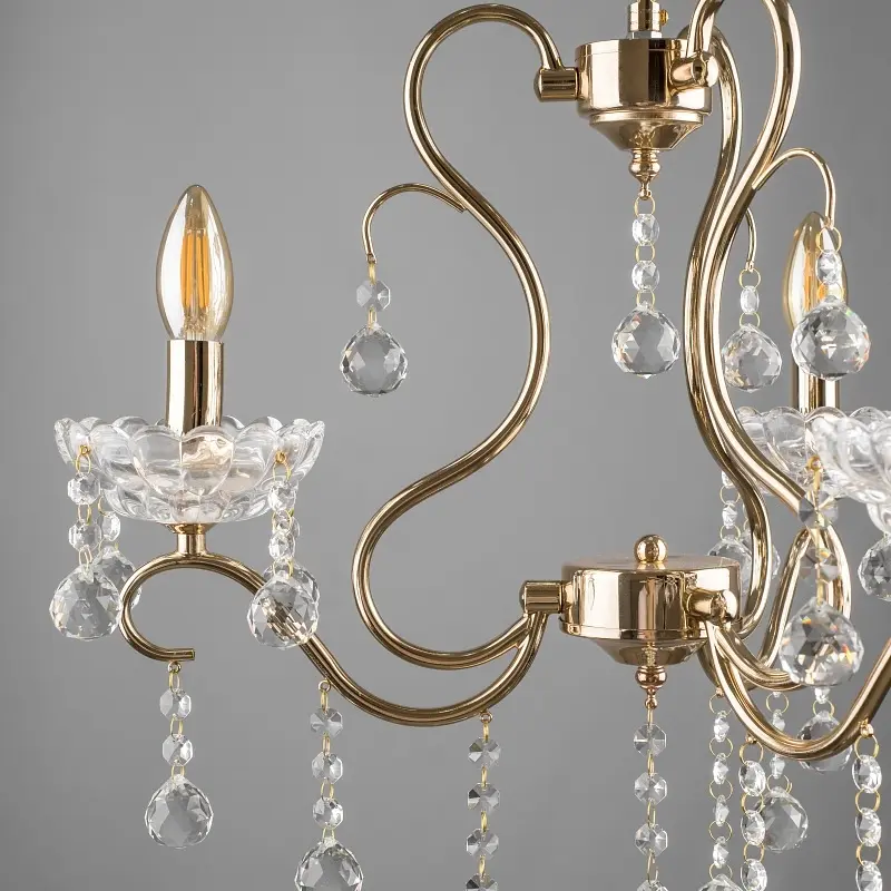 Люстра подвесная Brille хрустальная E14 40W (BCL-666S/3) - фото 3