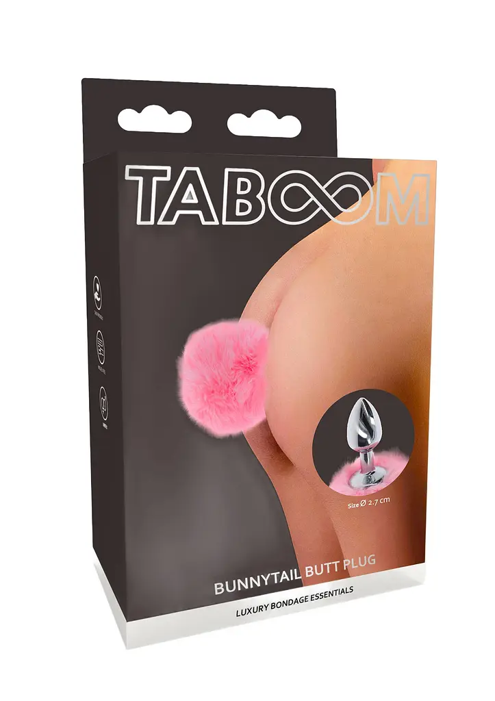 Анальна пробка з хвостиком Taboom Bunnytail Buttplug, 13,5 см (рожевий) - фото 5