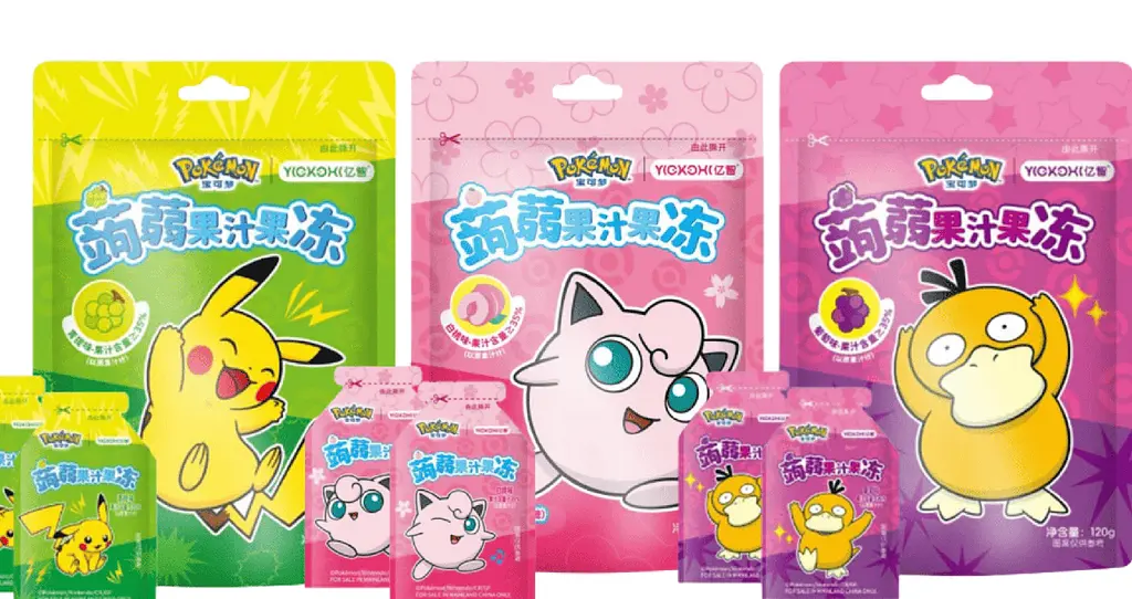 Желейні цукерки Yizhi Pokemon Konjac Juice Jelly Grape 120г - фото 6