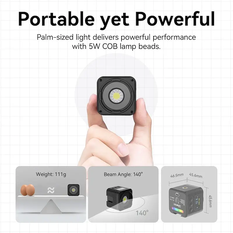 Відеосвітло Ulanzi Vijim L3 RGB COB Fill Light (UV-L052GBB1 L3 RGB) (L052GBB1) - фото 10