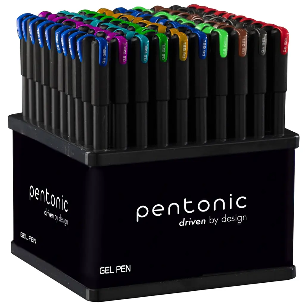 Ручка гелева Linc Pentonic 0.6-0.7 мм стенд 100 шт. мікс кольорів (420425) - фото 2