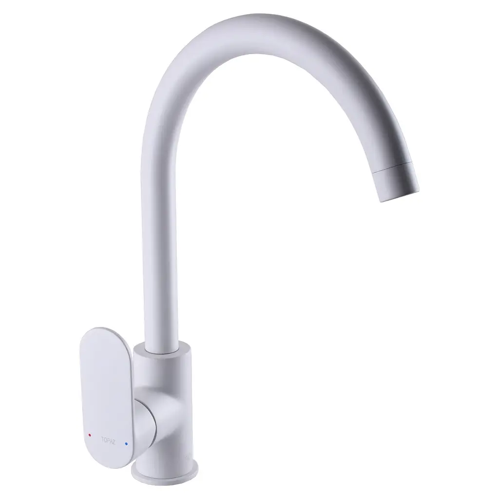 Змішувач для кухні Topaz Barts TB 07403-H36-W Білий - фото 3