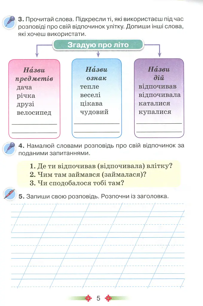 Українська мова 2 клас. Малюю словом. Зошит з розвитку мовлення - Катерина Пономарьова - фото 4