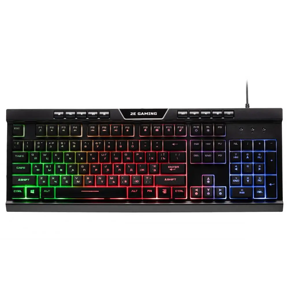 Клавіатура 2E KG300 LED USB Black (2E-KG300UB) - фото 2