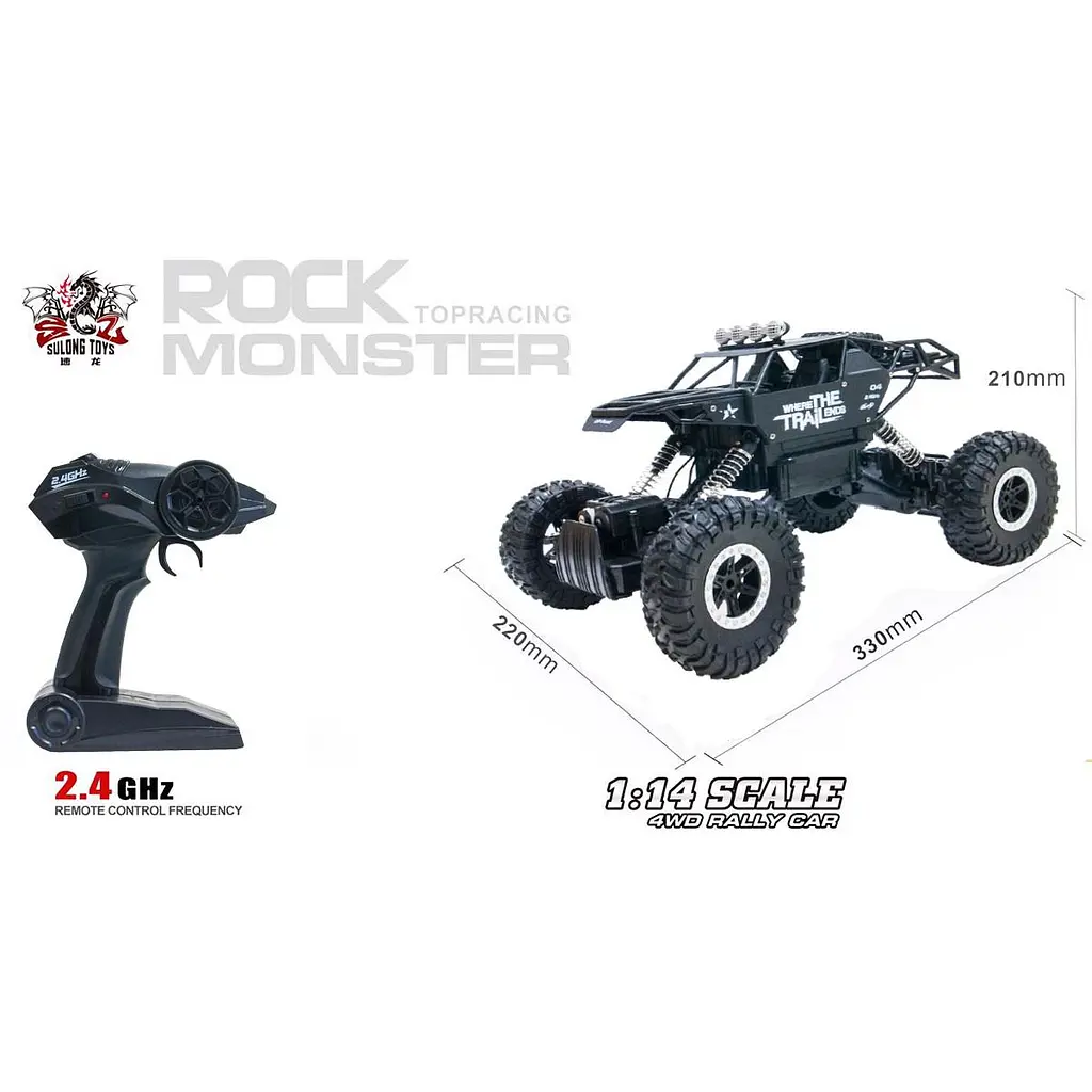 Автомобіль OFF-ROAD CRAWLER з р/к - WHERE THE TRAIL ENDS (матов.чорн., акум. 7.2V, мет.корпус, 1:14) Sulong Toys SL-121RHMBl - фото 10