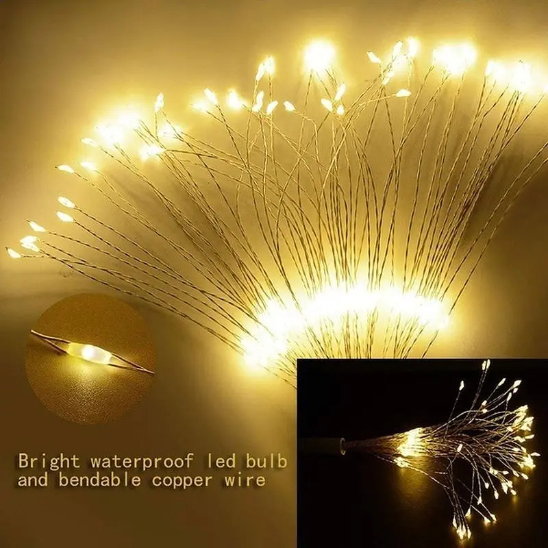 Гірлянда штора Fire Work 450 led, 5 гілок, бахрома, світлодіодна - фото 3