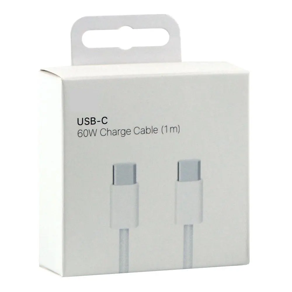 Кабель для заряджання USB Apple Type-C to Type-C 60W 1 м White - фото 2